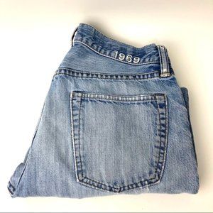 •GAP 1969• Distressed Light Wash Straight Leg Jean